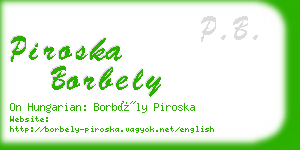 piroska borbely business card